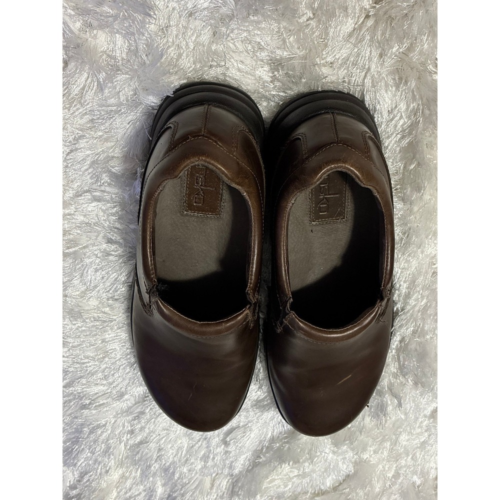 Dansko Mens Brown Leather Loafers Slip Resistant Shoes Size 45 	11.5/ 12 Work - Picture 3 of 7
